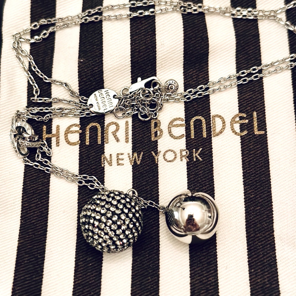 Stunning, Extremely Rare, Henri Bendel Double Charm Long Necklace, EUC!!!!!